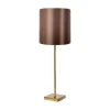 Giovanni Battista Tischlampe E27 68,5 cm Messing Stoff in Bronze hell Braun< Tischlampen|Schlafzimmer Lampen