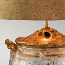 Wohnzimmerlampen|Metall Lampen*Elstead Tischlampe E27 Silber Antik Gold 61 cm hoch Klassisch