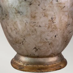 Wohnzimmerlampen|Metall Lampen*Elstead Tischlampe E27 Silber Antik Gold 61 cm hoch Klassisch