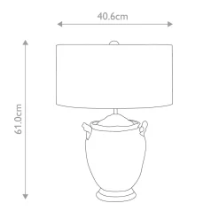 Wohnzimmerlampen|Metall Lampen*Elstead Tischlampe E27 Silber Antik Gold 61 cm hoch Klassisch