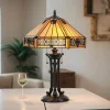 Elstead Tischlampe FARFALLA 4 H:59cm Tiffany Wohnzimmer< Glaslampen|Designerlampen