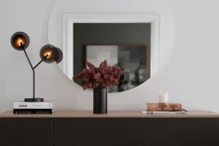 By Rydéns Tischlampe 2-flammmig 59 cm Schwarz Gold aus Glas Metall< Wohnzimmerlampen|Metall Lampen