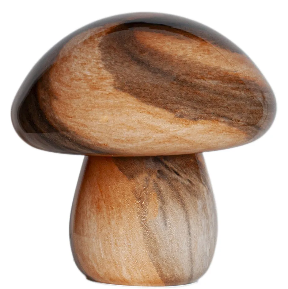 Wohnzimmerlampen|Metall Lampen*By Rydéns Tischlampe Glas 30 cm hoch Braun marmoriert E27 Pilzdesign