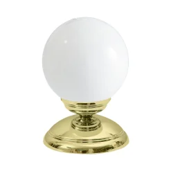 Giovanni Battista Tischlampe Glas Messing H: 17,5 cm Kugelschirm E14 klein< Tischlampen|Jugendstil Lampen