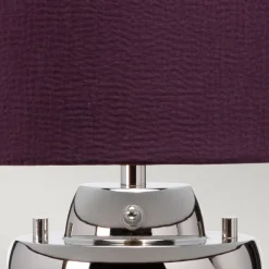 Schlafzimmer Lampen|Metall Lampen*Elstead Tischlampe Glasfuß beleuchtet 64,3 cm E27 + GU10 LED