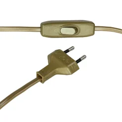 Bürolampen|Metall Lampen*Giovanni Battista Tischlampe Gold 24K Echt-Messing Jugendstil