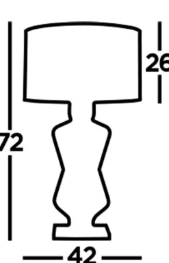 Wohnzimmerlampen|Designerlampen*Searchlight Tischlampe Gold Schwarz 72 cm hoch E27 Metall Satin