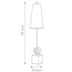 Wohnzimmerlampen|Metall Lampen*Elstead Tischlampe groß 99,1 cm hoch Modern E27 kunstvoll