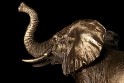 Tischlampen|Schlafzimmer Lampen*Elstead Tischlampe in Bronze antik Natur Elefant Resin Jute