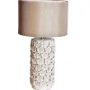 By Rydéns Tischlampe Keramik Stoff 54,5 cm hoch Beige E27 Floral< Wohnzimmerlampen|Schlafzimmer Lampen