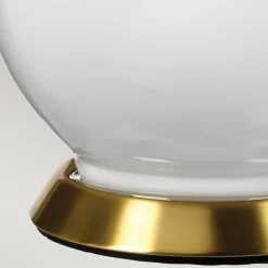 Elstead Tischlampe Keramik Stoff 64 cm E27 Retro Rosa Weiß< Schlafzimmer Lampen|Stofflampen