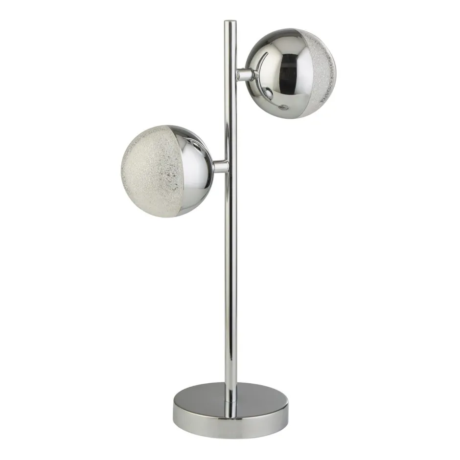 Glaslampen|Retro Lampen*Searchlight Tischlampe LED Chrom 4000 K 1345 lm 45 cm Metall Retro