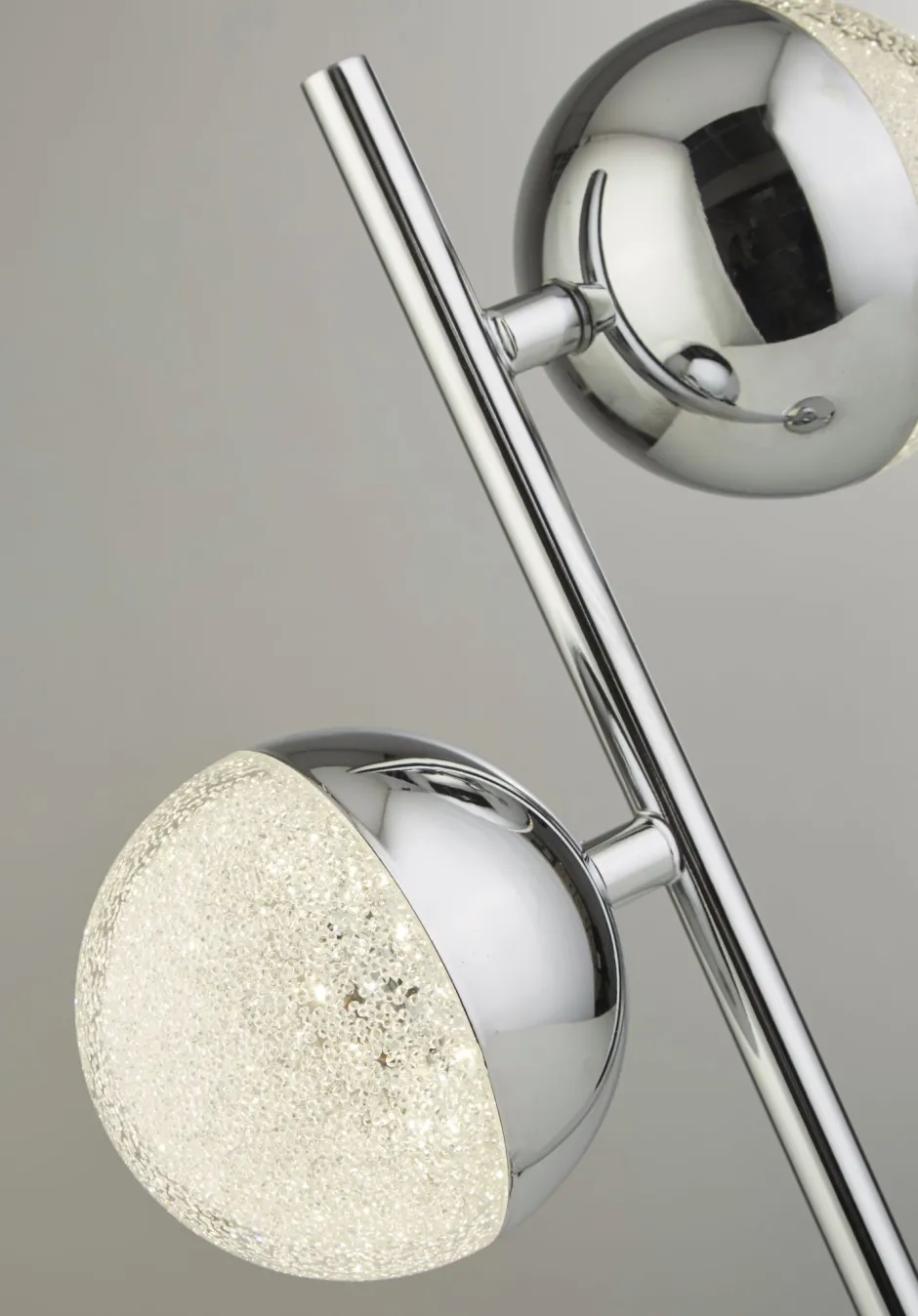 Glaslampen|Retro Lampen*Searchlight Tischlampe LED Chrom 4000 K 1345 lm 45 cm Metall Retro