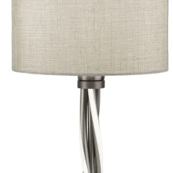 Schlafzimmer Lampen|Stofflampen*Searchlight Tischlampe LED E27 H: 47 cm beleuchtete Säule