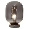 Wohnzimmerlampen|Metall Lampen*By Rydéns Tischlampe Marmor Metall Rauchglas 34 cm Grau E27