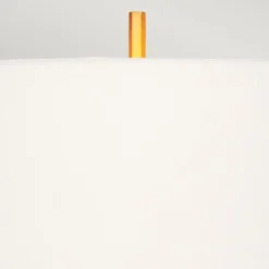 Vintage Lampen|Stofflampen*Elstead Tischlampe Messing gebürstet Weiß E27 87 cm hoch Metall Stoff