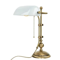 Giovanni Battista Tischlampe Messing in Bronze mit Glas Premium< Schreibtischlampen|Glaslampen