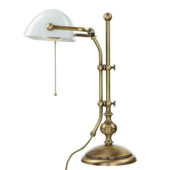 Giovanni Battista Tischlampe Messing in Bronze mit Glas Premium< Schreibtischlampen|Glaslampen