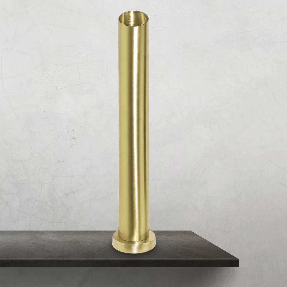 Giovanni Battista Tischlampe Messing massiv 62,5 cm hoch Ø 8,5 cm schmal E27< Tischlampen|Lampen Aus Aller Welt