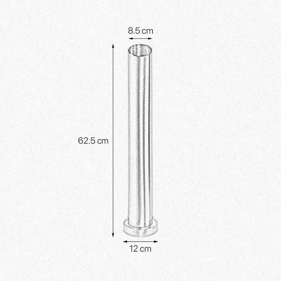 Giovanni Battista Tischlampe Messing massiv 62,5 cm hoch Ø 8,5 cm schmal E27< Tischlampen|Lampen Aus Aller Welt