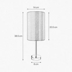 Giovanni Battista Tischlampe Messing Stoff H: 38,5 cm E27 in Bronze Braun< Tischlampen|Schlafzimmer Lampen