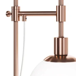 Maytoni Tischlampe Metall Glas 65 cm hoch in Messing Weiß E14< Tischlampen|Kugellampen