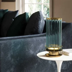 Rustikale Lampen|Metall Lampen*Elstead Tischlampe Metall Glas 36,4 cm hoch mit GX53 LED 3000 K