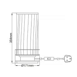 Rustikale Lampen|Metall Lampen*Elstead Tischlampe Metall Glas 36,4 cm hoch mit GX53 LED 3000 K