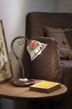 Ferroluce Tischlampe Metall Keramik E14 B: 15 cm 32 cm hoch BRUNO< Wohnzimmerlampen|Keramiklampen