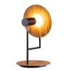 Wohnzimmerlampen|Schlafzimmer Lampen*Elstead Tischlampe Metall Teakholz Furnier 46 cm hoch Modern