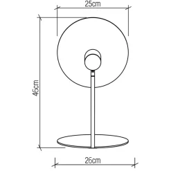 Wohnzimmerlampen|Schlafzimmer Lampen*Elstead Tischlampe Metall Teakholz Furnier 46 cm hoch Modern
