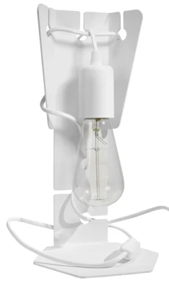 Moderne Lampen|Wohnzimmerlampen*Sollux Tischlampe Metall Weiß 31 cm klein Modern dekorativ E27