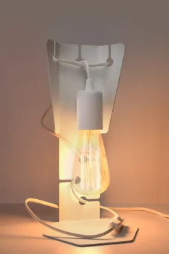 Moderne Lampen|Wohnzimmerlampen*Sollux Tischlampe Metall Weiß 31 cm klein Modern dekorativ E27