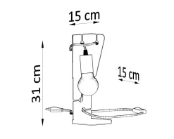 Moderne Lampen|Wohnzimmerlampen*Sollux Tischlampe Metall Weiß 31 cm klein Modern dekorativ E27