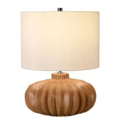 Elstead Tischlampe NOEMI Karamell H:50cm Keramik Lampe< Tischlampen|Designerlampen