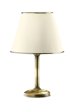 Tischlampen|Schlafzimmer Lampen*Jupiter Tischlampe PENELO in Messing Weiß 56cm Wohnzimmer