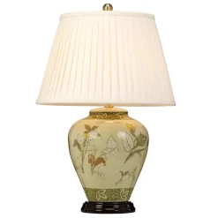 Elstead Tischlampe Porzellan rund 62 cm Klassisch elegant< Nachttischlampen|Stofflampen