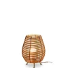 Wohnzimmerlampen|Metall Lampen*Newgarden Tischlampe Rattan E27 H: 32,5 cm Dreibein Boho TOKI