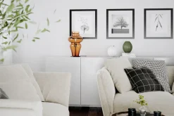 Wohnzimmerlampen|Metall Lampen*By Rydéns Tischlampe Rauchglas Metall 40,6 cm hoch E27 Vintage Design