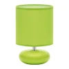 Strühm Tischlampe Retro 20 cm hoch Grün E14 Stoff Keramik< Tischlampen|Schlafzimmer Lampen