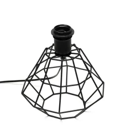 Designerlampen|Moderne Lampen*TK Lighting Tischlampe Schwarz E27 Metall Stoff 34 cm