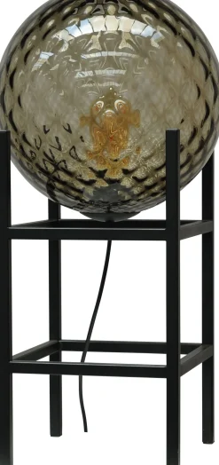 Masterlight Tischlampe Schwarz Glas Metall 57 cm E27 dekorativ< Tischlampen|Kugellampen