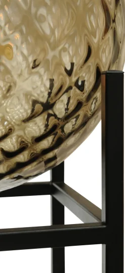 Masterlight Tischlampe Schwarz Glas Metall 57 cm E27 dekorativ< Tischlampen|Kugellampen