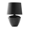 TK Lighting Tischlampe Schwarz Glas Stoff 62 cm hoch E27< Tischlampen|Schlafzimmer Lampen