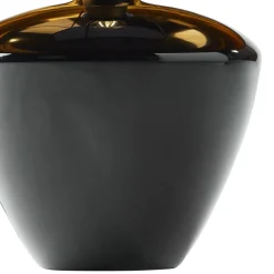 TK Lighting Tischlampe Schwarz Glas Stoff 62 cm hoch E27< Tischlampen|Schlafzimmer Lampen