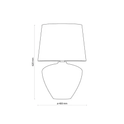 TK Lighting Tischlampe Schwarz Glas Stoff 62 cm hoch E27< Tischlampen|Schlafzimmer Lampen