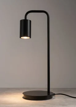 Sigma Tischlampe Schwarz Metall akzentuiert GU10 46 cm Lesen< Moderne Lampen|Wohnzimmerlampen