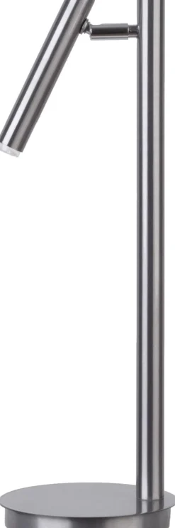 Sigma Tischlampe Silber Zylinder beweglich 48 cm G9 stilvoll< Moderne Lampen|Leselampen