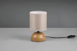 Wohnzimmerlampen|Stofflampen*Trio Reality Tischlampe Stoff blendarm Keramik E14 23 cm Natur Beige