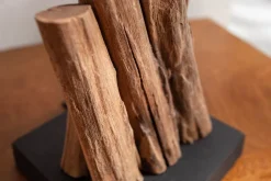 Invicta Interior Tischlampe Stoff Holz blendarm E14 45 cm in Natur Braun< Stofflampen|Holzlampen